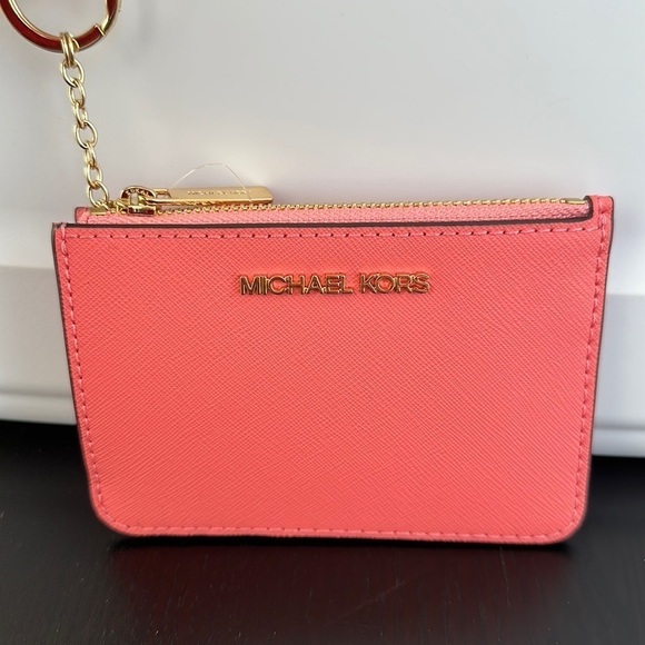 Michael Kors Jet set travel coin pouch ID key zip - Picture 6 of 8